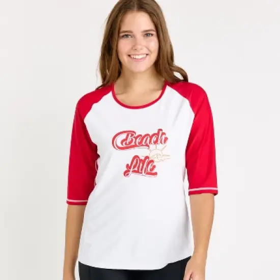 Calypsa Womens Loose Fit Margaux Swim Top image {2}