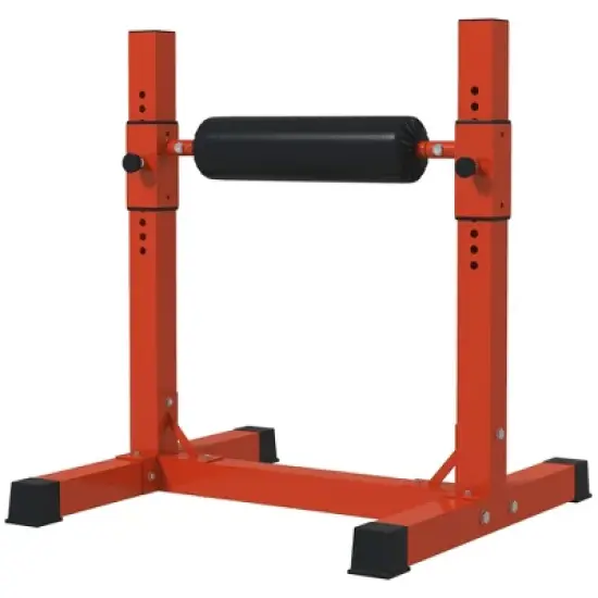 NAYSAYE Exercise Trainer Split Squat Stand Single Leg Squat Roller Adjustable Height for Home Gym, Red, 23.50"*22.80"*26.80" image {5}