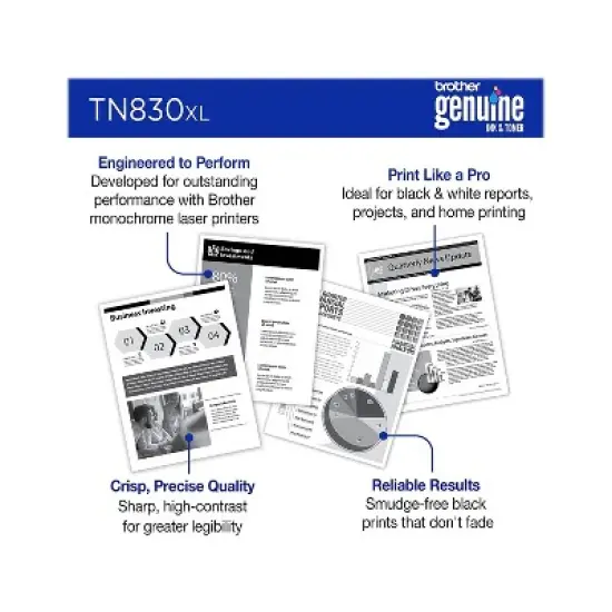 Brother TN830XL Black High Yield Toner Cartridge Print Up to 3 000 Pages (TN830XL) image {6}