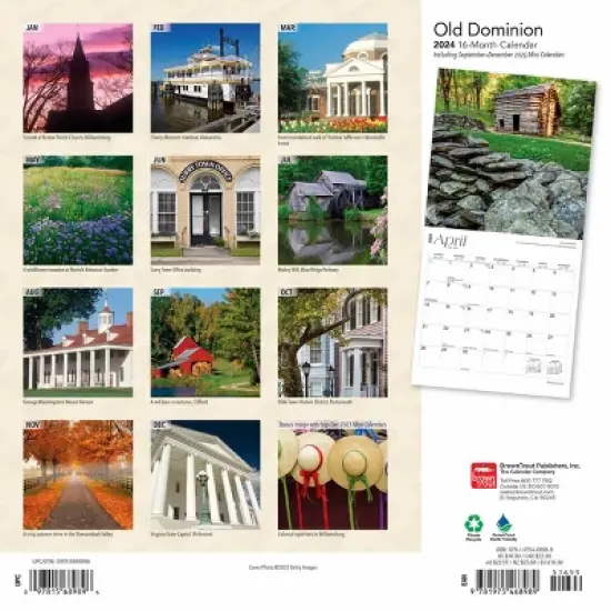 Browntrout 2024 Wall Calendar 12"x12" Old Dominion image {1}
