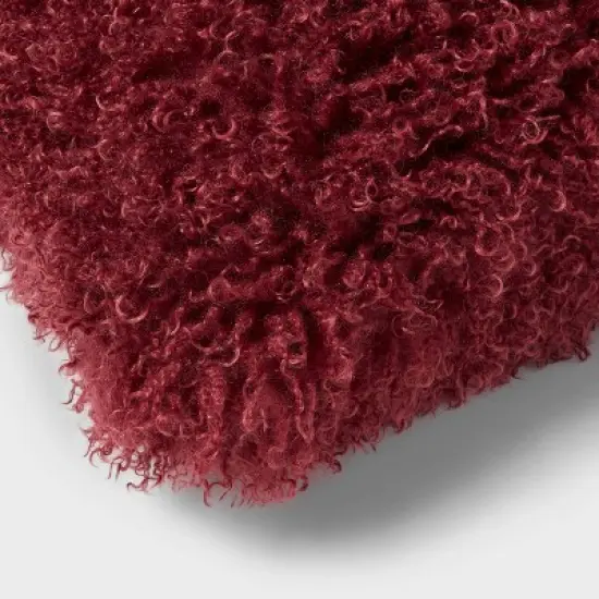 Luxe Faux Mongolian Fur Euro Decorative Pillow - Threshold&trade; image {3}
