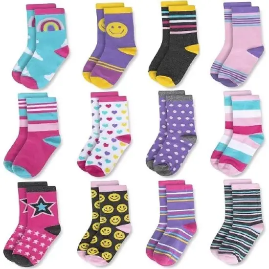 Rising Star Kid's 12 pack socks for Boys and Girls, Toddlers or Little kids Ages 2-10 image {11}