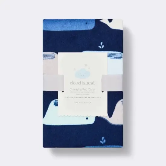 Plush Changing Pad Cover By the Sea - Cloud Island&trade; - Navy image {3}