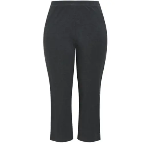 Women's Plus Size Supima&reg; Active Pant Charcoal - petite | AVENUE image {2}