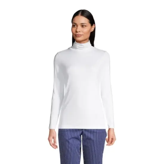 Lands' End Women's Supima Cotton Long Sleeve Turtleneck image {4}