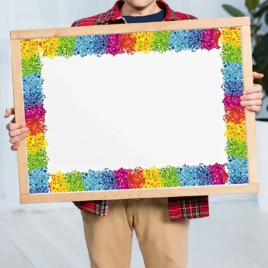 Wrapables 60 Feet Bulletin Board Border Trim Stickers, Confetti image {3}