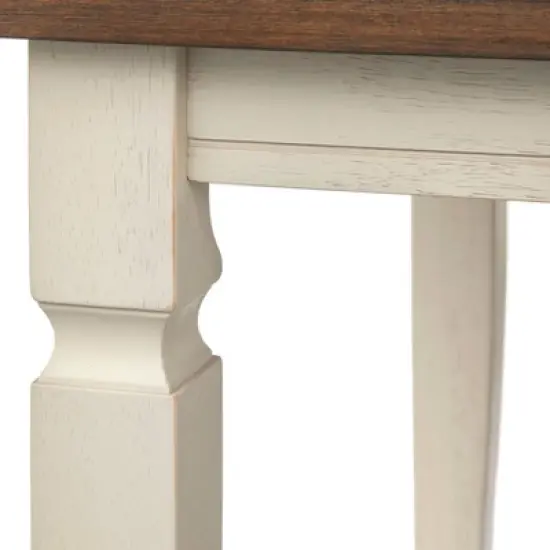 5pc Maryland Extendable Dining Table Set Walnut/White - Buylateral image {8}