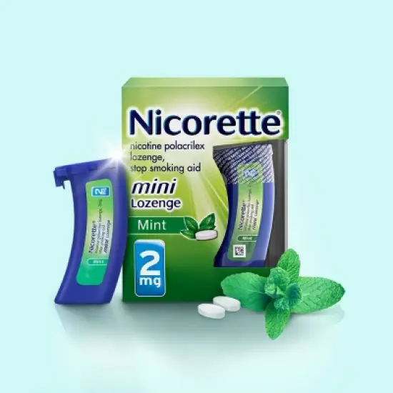 Nicorette 2mg Mini Lozenge Stop Smoking Aid - Mint image {22}