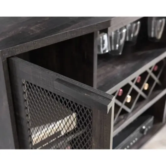 Bar Cabinet with Two Curved Glass Doors - Home Source image {5}