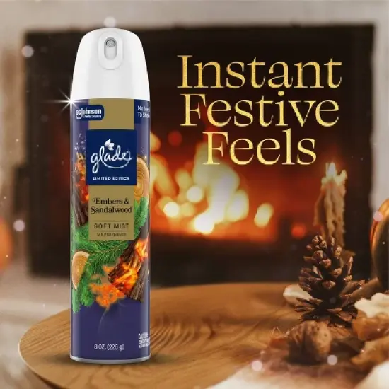 Glade Compressed Gas Air Freshener Aerosol - Embers & Sandalwood - 8oz image {7}
