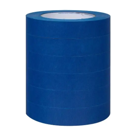 Duck 6pk Clean Release Painter's Tape 60yd/Roll: Blue Adhesive Industrial Tape, 0.94" Width, 180' Length image {2}