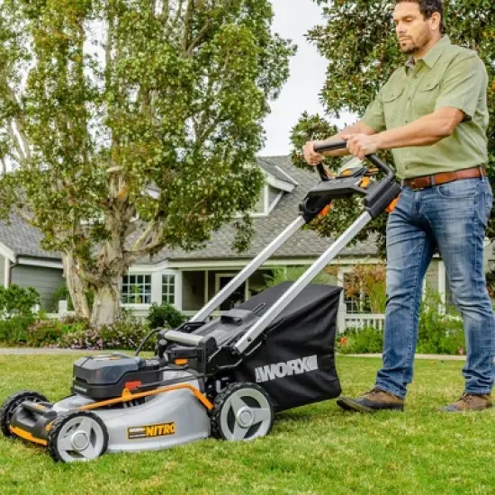 Worx Nitro WG753 40V Power Share PRO 21" Cordless Self-Propelled Lawn Mower image {4}