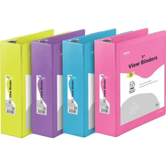 Enday 3-Ring View Binder With 2-Pockets - 4 Pack image {11}