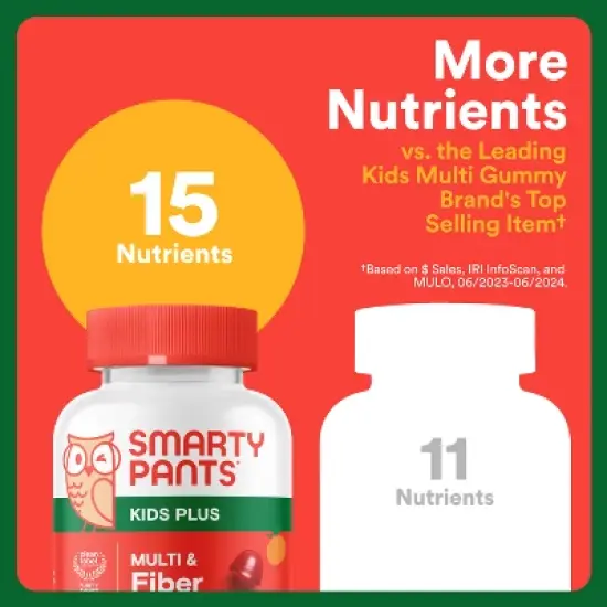 SmartyPants Kids Multivitamin & Fiber Gummies for Digestive Health - 90ct image {4}