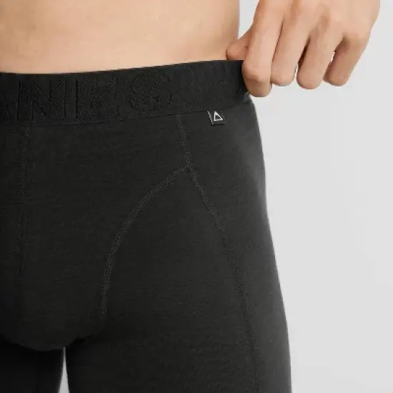 Hanes Premium Men's Explorer Long Boxer Briefs 2pk - Gray/Black image {5}