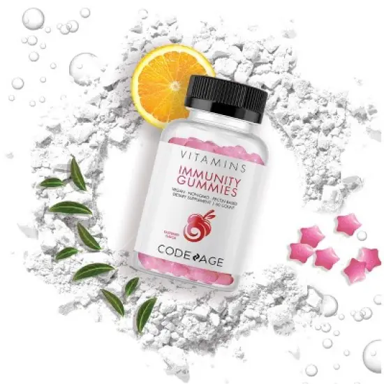 Codeage Immunity Gummies, Vitamin C, Sambucus Black Elderberry, Echinacea & Propolis Supplement - 60ct image {3}