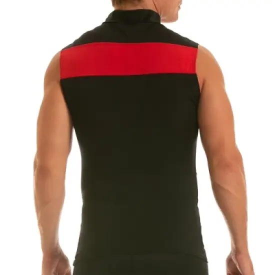 Insta Slim Compression Activewear Color Block Zip Up Vest MA0012 image {6}