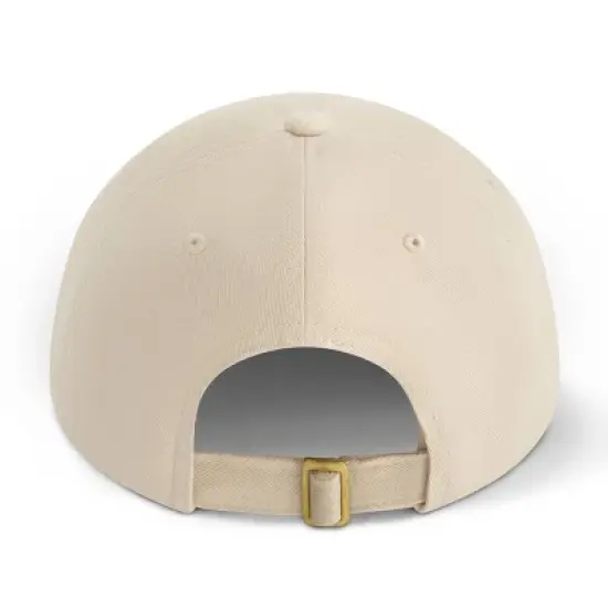 Concept One Peace Sign Dad Baseball Hat - Beige: Cotton Twill, Adjustable Hook & Loop Fastener, Midweight Fabric image {2}