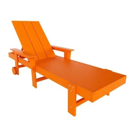 WestinTrends Ashore Modern Reclining Chaise Lounge With Arms & Wheels image {14}