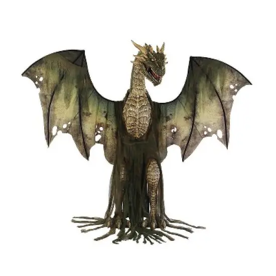 Animated 7 Ft  Dark Forest Dragon image {1}