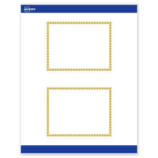Avery 4.25" x 5.5" Cards, Pre-Printed Gold Beads Design, 20 ct image {9}