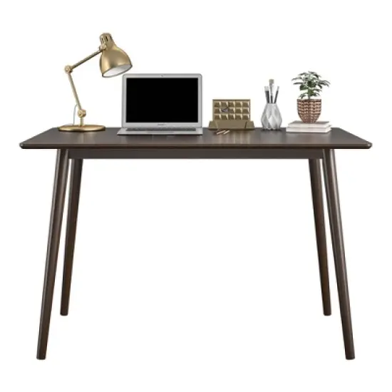 Brittany Mid Century Modern Desk Walnut - Novogratz image {3}
