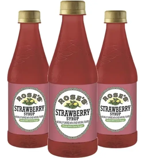 Rose&rsquo;s Strawberry Syrup 3 Pack 12 OZ Bottle, | Perfect for Cocktails, Beverages, and Mixers image {4}