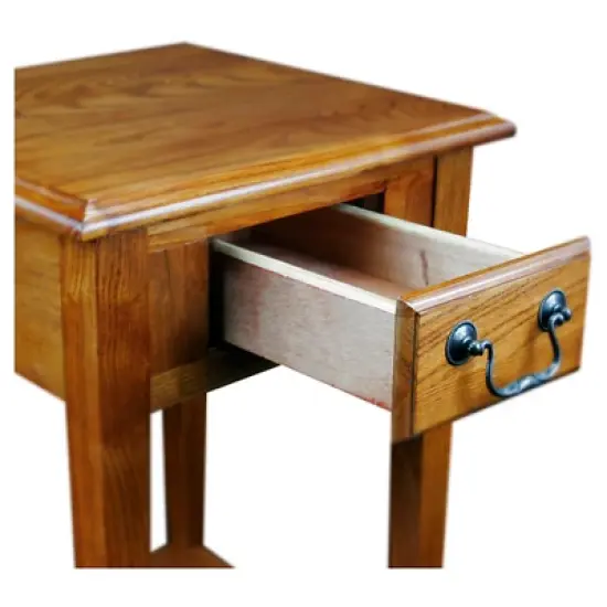 Favorite Finds Square Side Table Medium Oak Finish - Leick Home image {3}