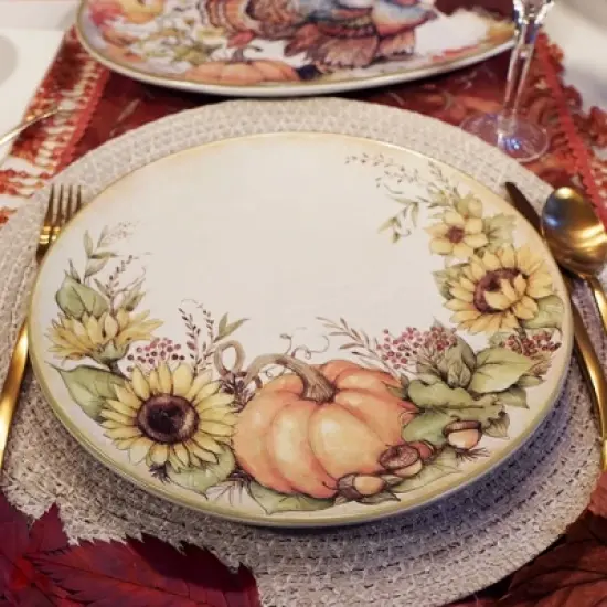 Certified International Set of 4 Autumn Breeze Dinner Plates image {1}