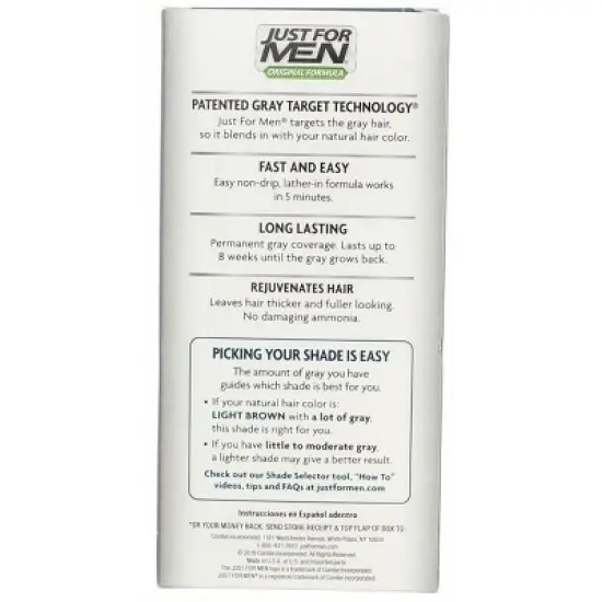 Just For Men Shampoo-In Hair Color, Light Brown, 1 Count image {1}