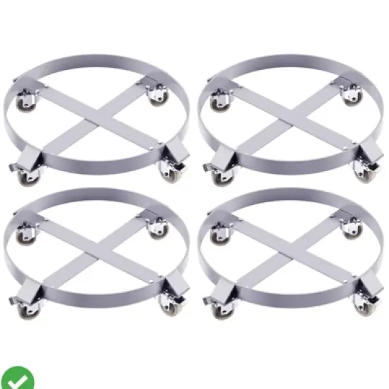 55 Gallon Drum Dolly 1,000 Pound Capacity Barrel Dolly w/Steel Frame 4 Swivel Casters Wheel 2 Pack/4 Pack image {7}