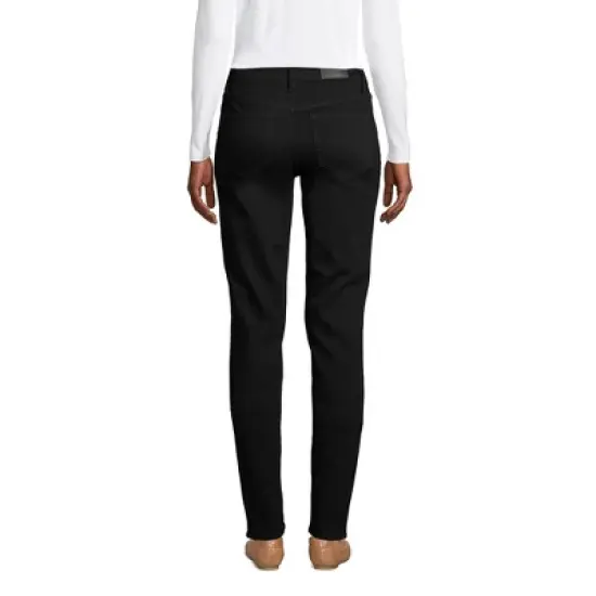 Lands' End Women's Recover Mid Rise Straight Leg Blue Jeans image {1}