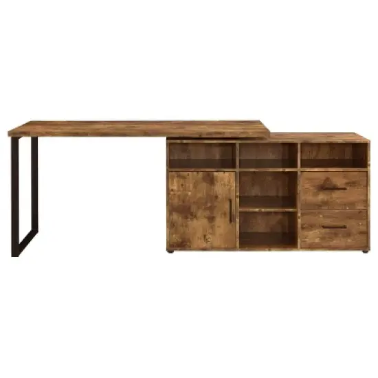 Hertford 2 Drawer L-Shape Desk - Coaster image {8}