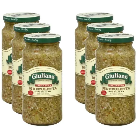 Giuliano Muffuletta Olive Salad Mix - Case of 6 - 16 fl oz image {2}