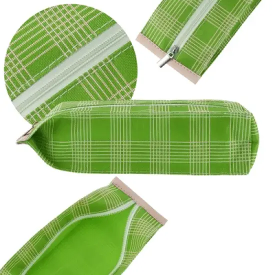 Unique Bargains Zipper Pencil Case Stripes Pattern image {2}