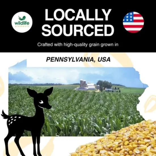 Wildlife Elements Critter Corn, Natural Whole Shelled Corn for Wildlife, USA Sourced, 44lb image {5}