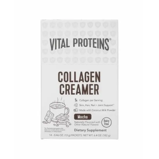 Vital Proteins Collagen Creamer Mocha Stick Pack Box Dietary Supplement - 14ct image {6}