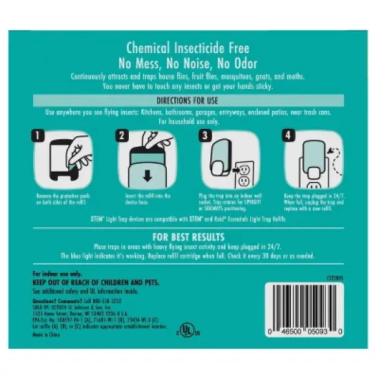 STEM Flying Insect Light Fly Trap Starter Kit - 2 Light Traps + 2 Cartridges image {11}