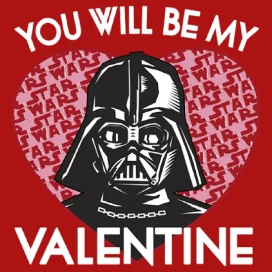 Boy's Star Wars Valentine Darth Vader Invitation T-Shirt image {1}