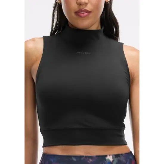 Peloton Women's Cadent Mock Neck Tank, Black image {3}