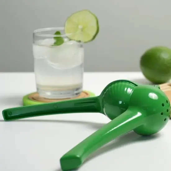 BergHOFF Cast Aluminum 2Pc Lime Squeezer 8" & 9", Green & Orange image {7}