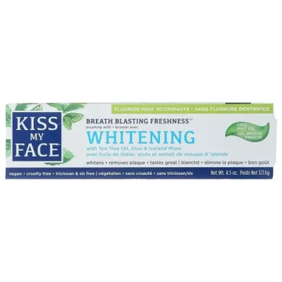 Kiss My Face Fluoride-Free Whitening Toothpaste - 4.5 oz image {1}