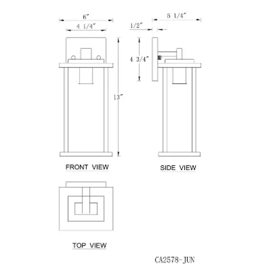 C Cattleya 2 Pack Matte Black Outdoor Wall Lights with Clear Glass Shade image {5}
