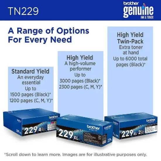 Brother TN229 Magenta Standard Yield Toner Cartridge (TN229M) print up to 1200 pages image {4}