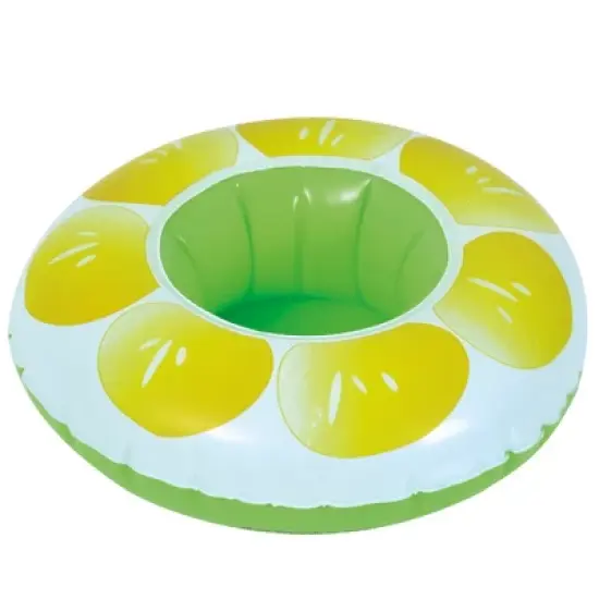 Pool Central 9" Inflatable Lemon Slice Swimming Pool Beverage Drink Holder image {6}