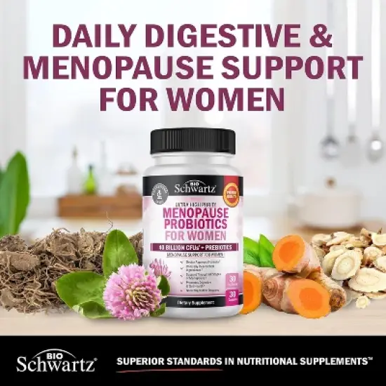 Women's Menopause Probiotic Capsules, Supports Hormone Balance and Weight Loss, Menopause Relief for Women, Bioschwartz image {4}