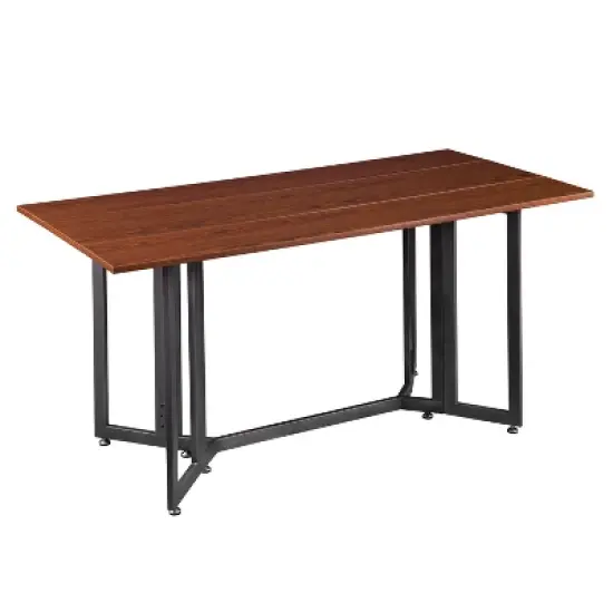 Driness Drop Leaf Dining Table Dark Tobacco - Holly & Martin image {4}