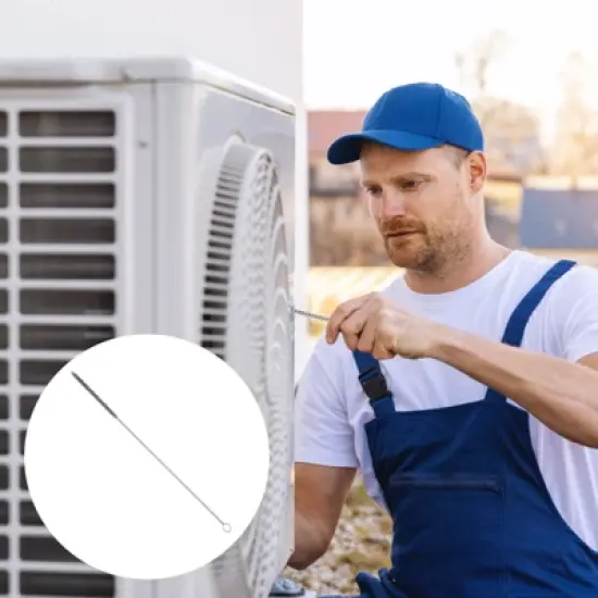 Unique Bargains Nylon Fan-shaped Stainless Steel Wire Handle Cleaning Brush 4 Pcs image {5}