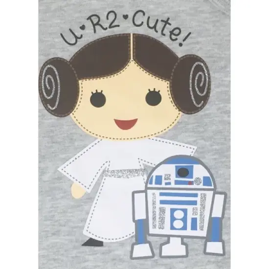 Star Wars C-3PO Princess Leia Chewbacca R2 D2 Baby Girls Bodysuit and Romper Newborn to Infant  image {4}