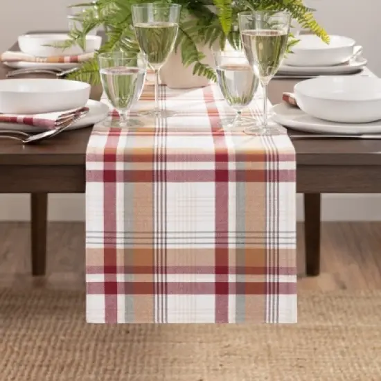 Elrene Seneca Plaid Harvest Cotton Table Runner - Elrene Home Fashions image {3}